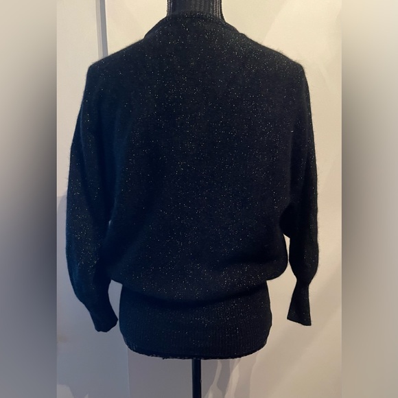 Vintage Uen Shadi 80s Black Beaded Dolman Sleeve Sweater - Picture 6 of 11